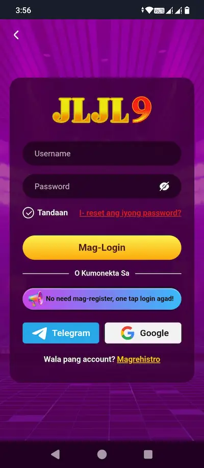 Online gaming interface and available games